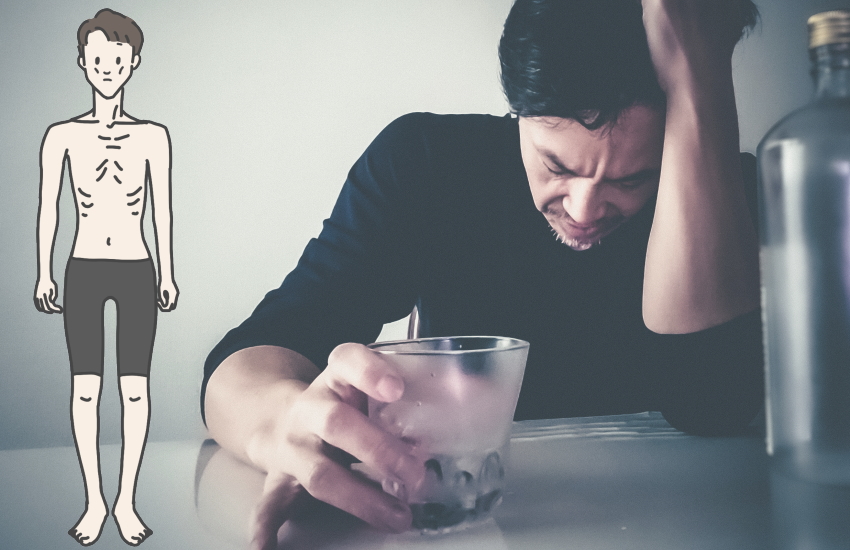 大酒飲み ガリガリ